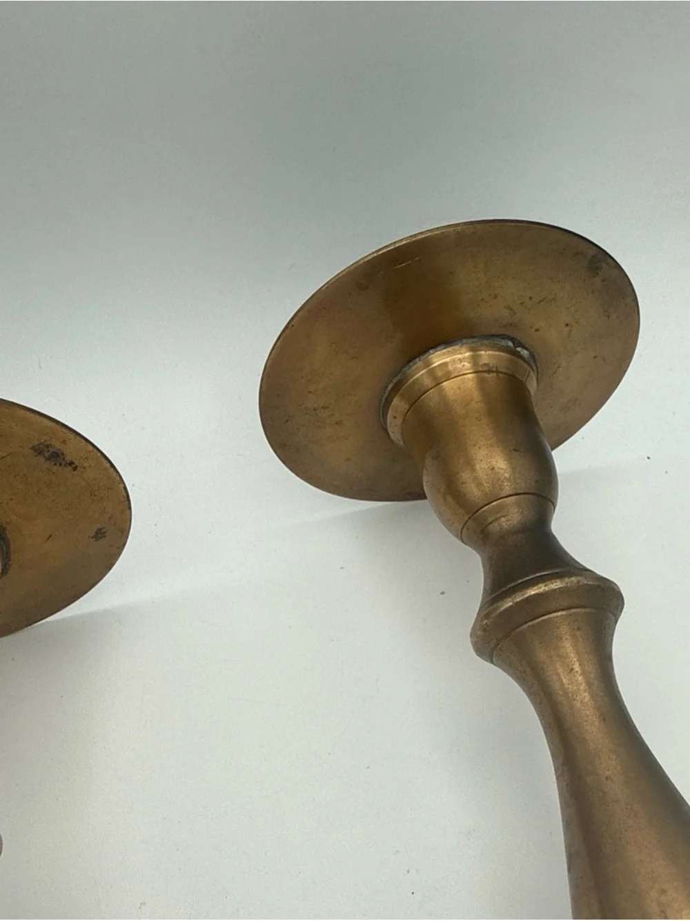 Classic Baroque-style/ Neo-Gothic brass  candlesticks Tripod Lion Paw Foot 10”